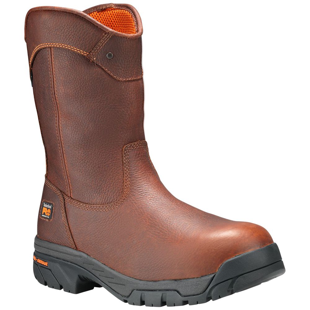 Botas de Trabajo Timberland Hombre Pro® Helix Wellington Comp Toe Marrones - Chile VSM-147052